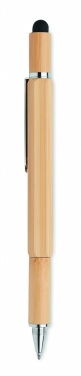 Logo trade business gift photo of: Spirit level pen in bamboo